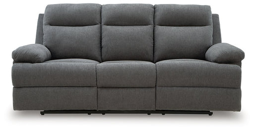 Side-Swipe Reclining Sofa with Drop Down Table - Sims Furniture