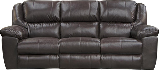 Catnapper Furniture Transformer II Ultimate Sofa with 3 Recliners and Drop Down Table in Chocolate - Sims Furniture