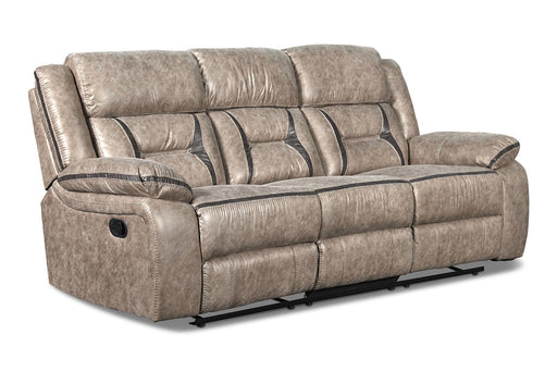 New Classic Furniture Roswell Dual Recliner Sofa in Pewter - Sims Furniture