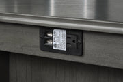 Amy 5 Pc 60" Counter Storage Table+Chairs-Gray