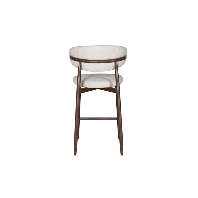 Royce Counter Chair W/Walnut Metal Frame-Beige (2 Per Carton)