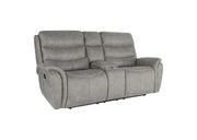 Kamari Console Loveseat W/ Dual Recliners-Gray
