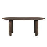 Kody 79" Oval Dining Table Top-Dk Walnut