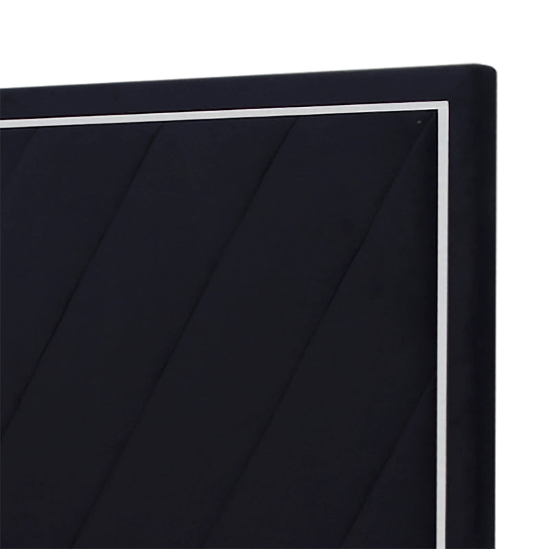 Ava 5/0 Q Headboard, Footboard & Slat Kit-Ebony