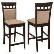 Gabriel Upholstered Counter Height Stools Cappuccino and Beige (Set of 2) - Sims Furniture