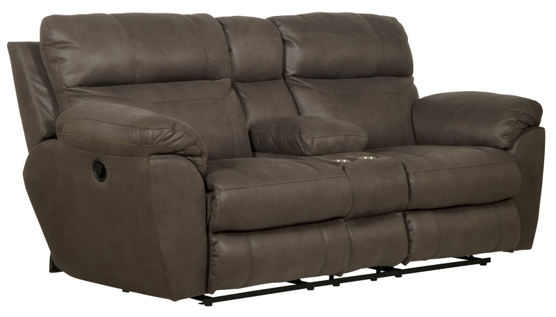 Atlas Reclining Console Loveseat - Sims Furniture