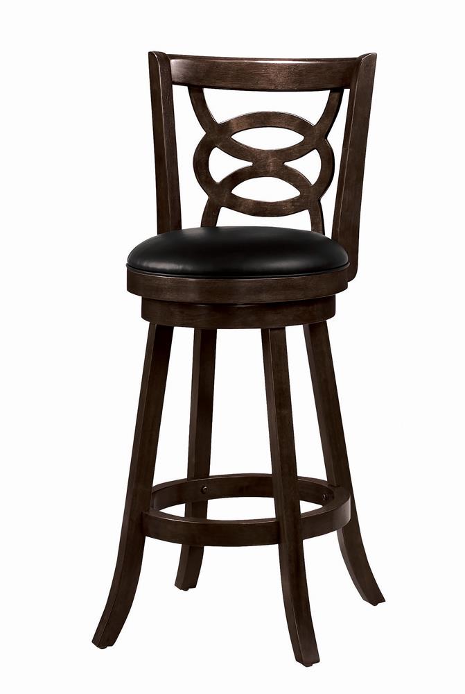 Calecita Swivel Bar Stools with Upholstered Seat Cappuccino (Set of 2) - Sims Furniture