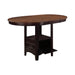 Lavon Oval Counter Height Table Light Chestnut and Espresso image