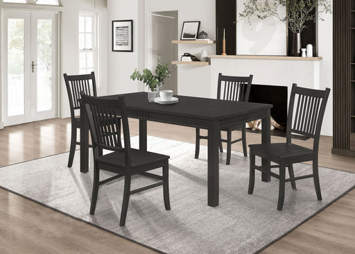 Marbrisa Rectangular Dining Table Set Matte Black image