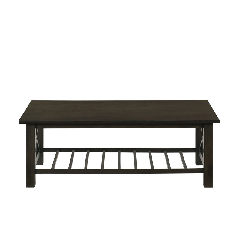 VESTA COFFEE TABLE & 2 END TABLE SET-ESPRESSO