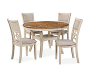 Mitchell 5 Pc Dining Set-Two Tone Bisque/Brown