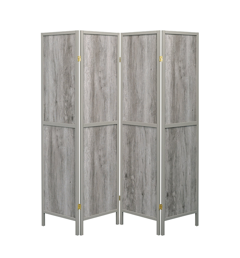 Deepika 4-panel Folding Screen Grey Driftwood