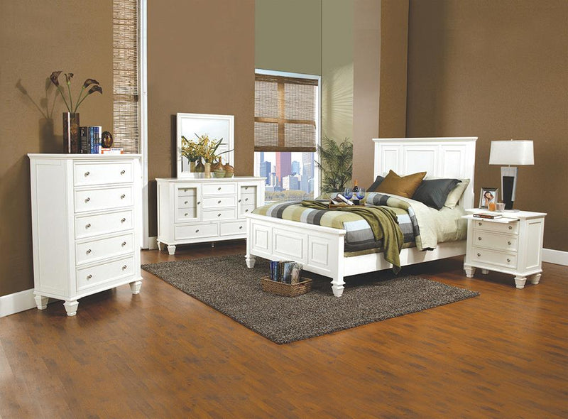 Sandy Beach Bedroom Set with High Headboard - Sims Furniture