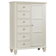 Sandy Beach 8-drawer Door Chest Storage Cream White - Sims Furniture