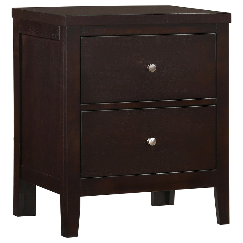 Carlton 2-drawer Rectangular Nightstand Cappuccino - Sims Furniture