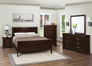 Louis Philippe 4 & 5 Piece Panel Bedroom Set with High Headboard E.king & Full - Sims Furniture