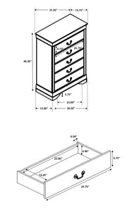 Louis Philippe 4 & 5 Piece Panel Bedroom Set with High Headboard E.king & Full - Sims Furniture