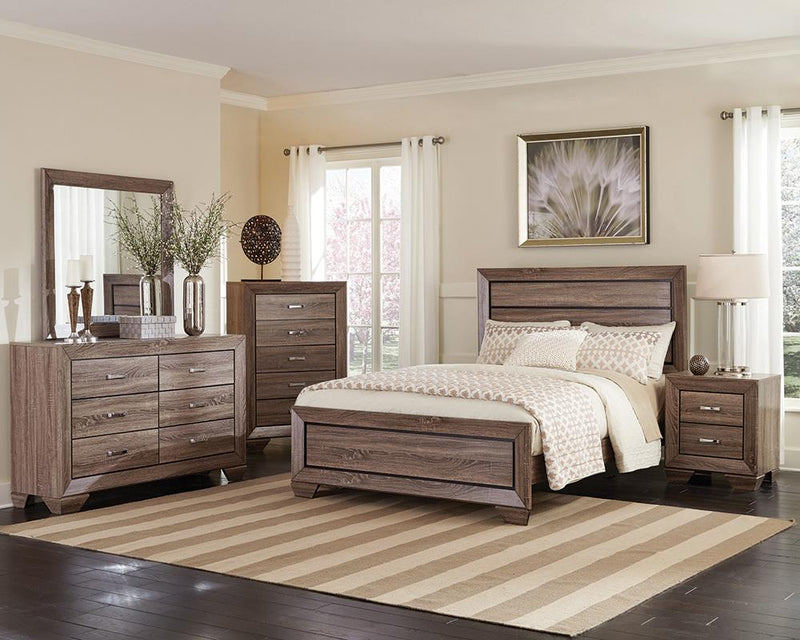 Kauffman Bedroom Set with High Straight Headboard - Sims Furniture