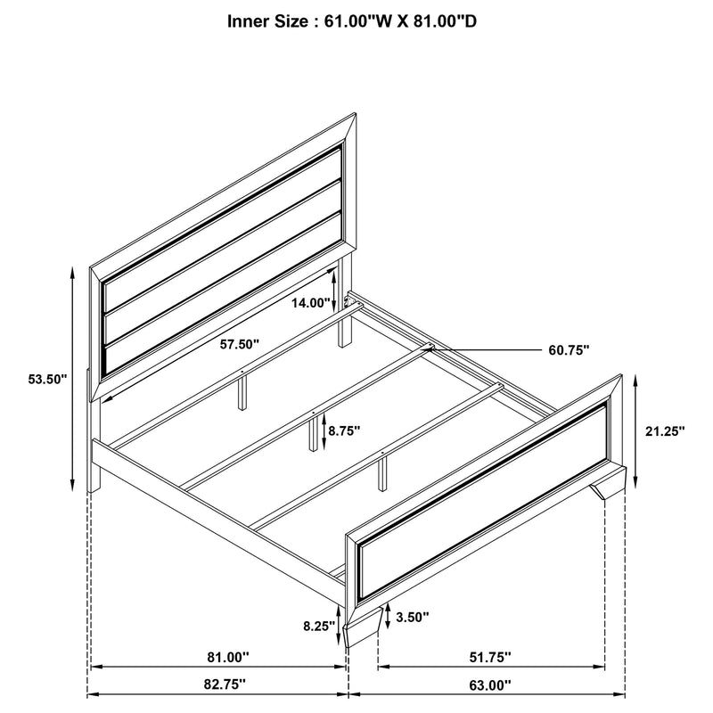 Kauffman Panel Bed