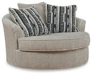 Calnita Oversized Swivel Accent Chair - Sims Furniture