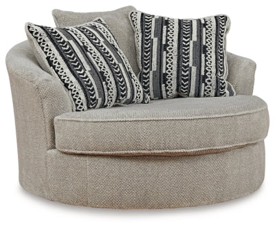 Calnita Oversized Swivel Accent Chair - Sims Furniture