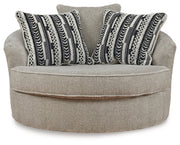 Calnita Oversized Swivel Accent Chair - Sims Furniture