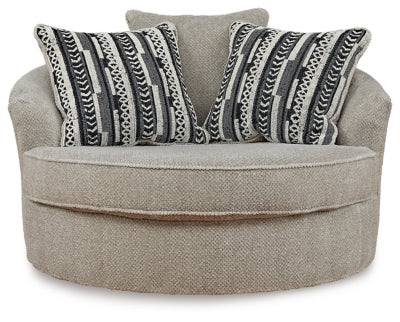 Calnita Oversized Swivel Accent Chair - Sims Furniture