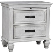 Franco 2-drawer Nightstand Antique White - Sims Furniture