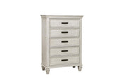 Franco 5-drawer Chest Antique White - Sims Furniture