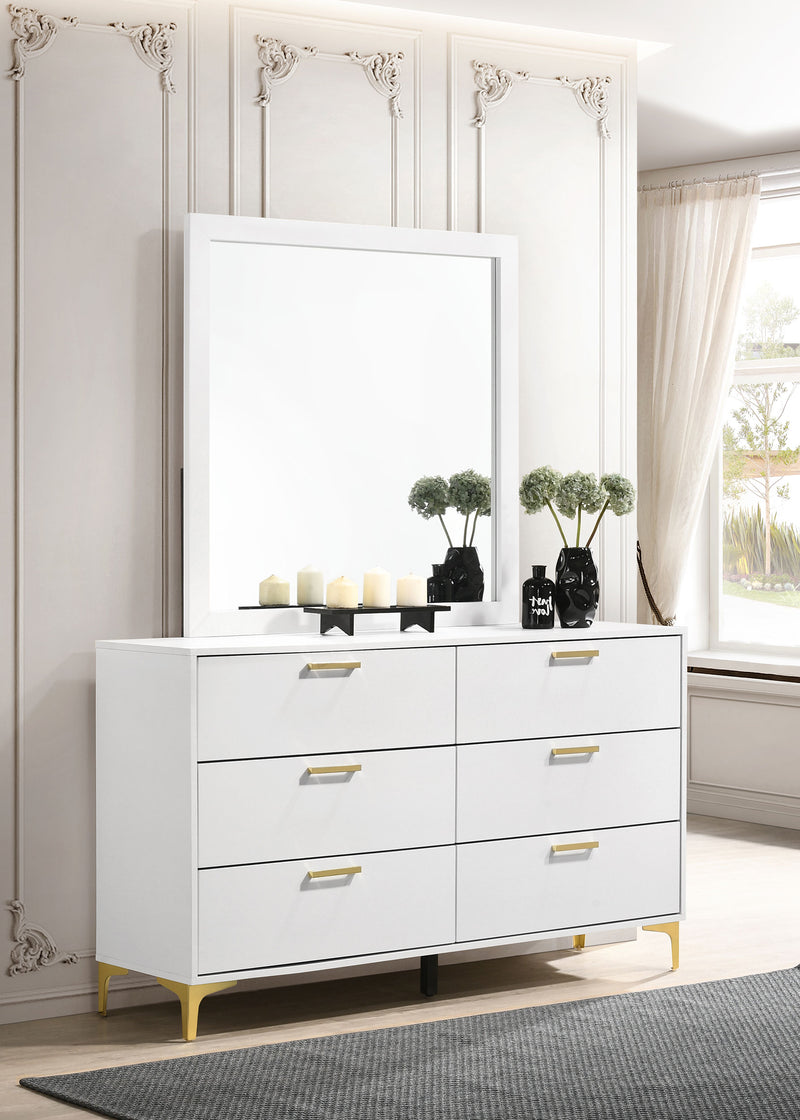 gold dresser with mirror Better Home Products Velvet 6 Drawer Dresser with Mirror and Gold Legs in Black