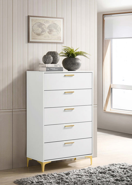 Kendall 5-drawer Chest White image