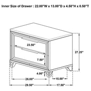 Marmore 4 Pc Bedroom Set - Sims Furniture