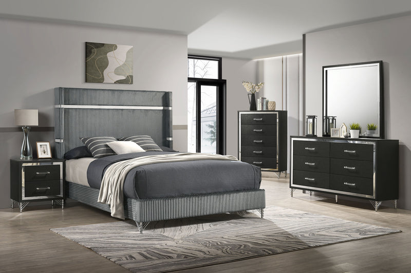 Lucia 4 & 5 Piece Bedroom Set King & Queen Beige & Grey