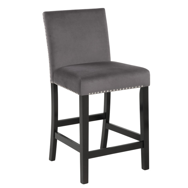 Celeste 5Pc 42" Marble Finish Counter Table & 4 Chairs-Gray