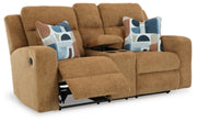 Kanlow Reclining Loveseat with Console - Sims Furniture