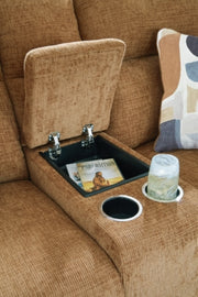 Kanlow Reclining Loveseat with Console - Sims Furniture