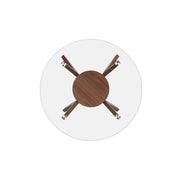 Oscar Dining Table Base For Glass Top Table-Walnut