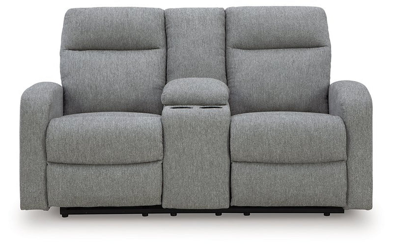 Gauntlet Reclining Loveseat with Console
