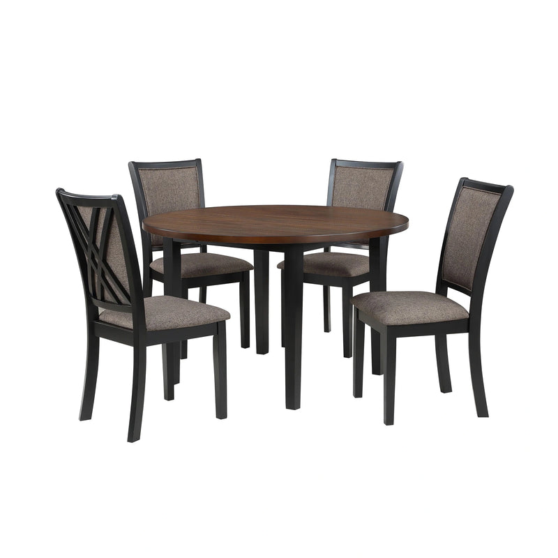 POTOMAC 42" ROUND COUNTER TABLE & 4 CHAIRS -BROWN/BLACK