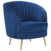 Sophia Upholstered Vertical Channel Tufted Chair Blue image
