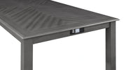 Amy 5 Pc 60" Counter Storage Table+Chairs-Gray