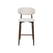 Royce Bar Chair W/Walnut Metal Frame- Beige (2 Per Carton)