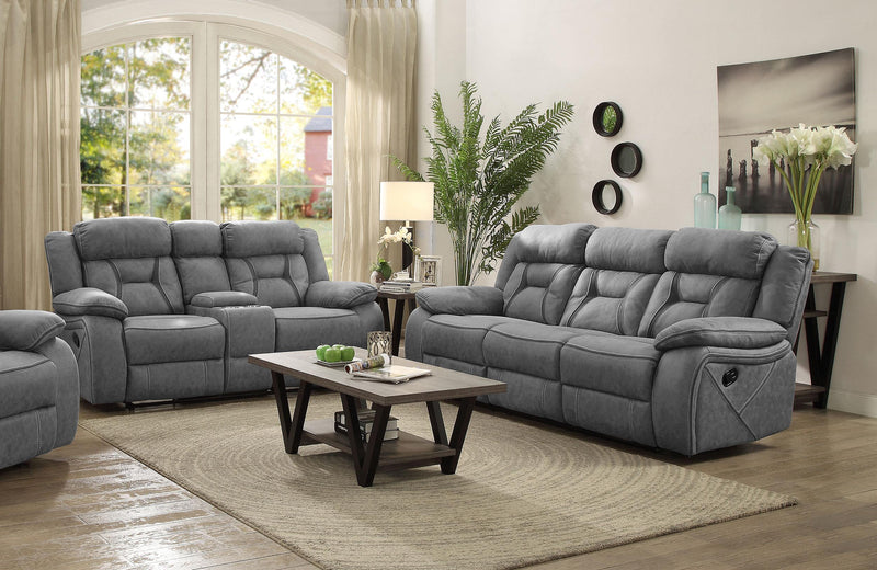 Higgins Upholstered Tufted Living Room Set - Sims Furniture