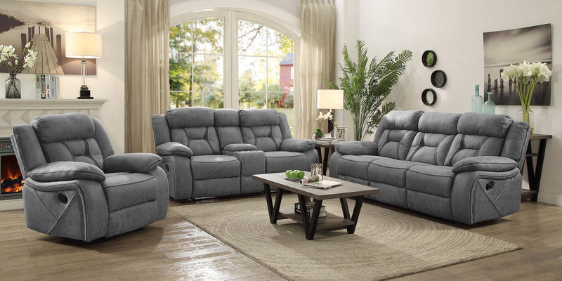 Higgins Upholstered Tufted Living Room Set - Sims Furniture