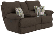 Lenny Power Lay Flat Reclining Console Loveseat - Sims Furniture