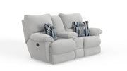 Lenny Power Lay Flat Reclining Console Loveseat - Sims Furniture