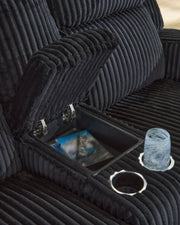 Forest Lake Power Reclining Loveseat with Console - Sims Furniture
