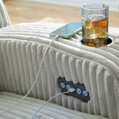 Forest Lake Power Reclining Loveseat with Console - Sims Furniture