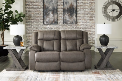 First Base Reclining Loveseat - Sims Furniture