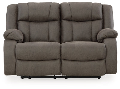 First Base Reclining Loveseat - Sims Furniture